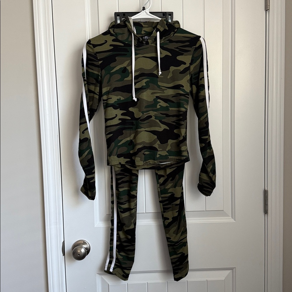 Camouflage Hoodie and Jogger Set